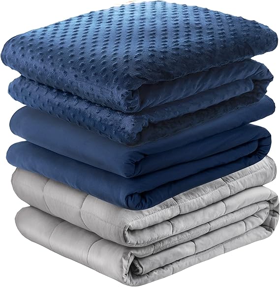 Degrees Of Comfort Cooling Weighted Blanket Queen Size Bed, 1 x Cozyheat Warm Minky