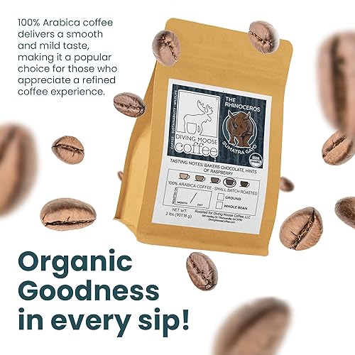 Miniatura 6 de Diving Moose Coffee - The Rinoceros Sumatra Gayo tostado oscuro medio - Tostado en lotes pequeños para una frescura excepcional y un sabor notable -