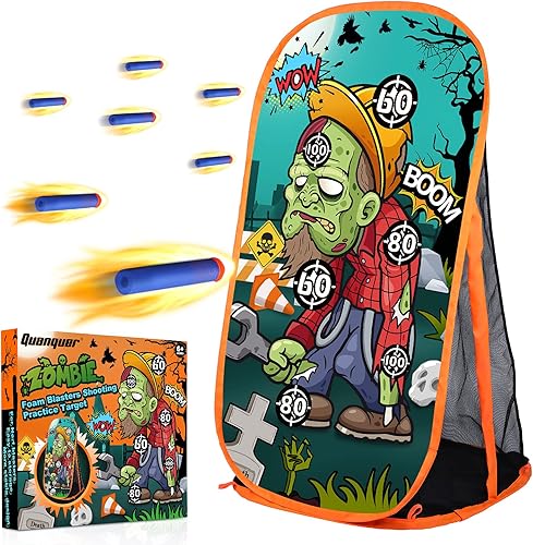 Quanquer Juguete de espuma de disparo para lanzadores de juguete Nerf Juego de juguete de tiro zombi con red Juegos de disparos ideales para niños