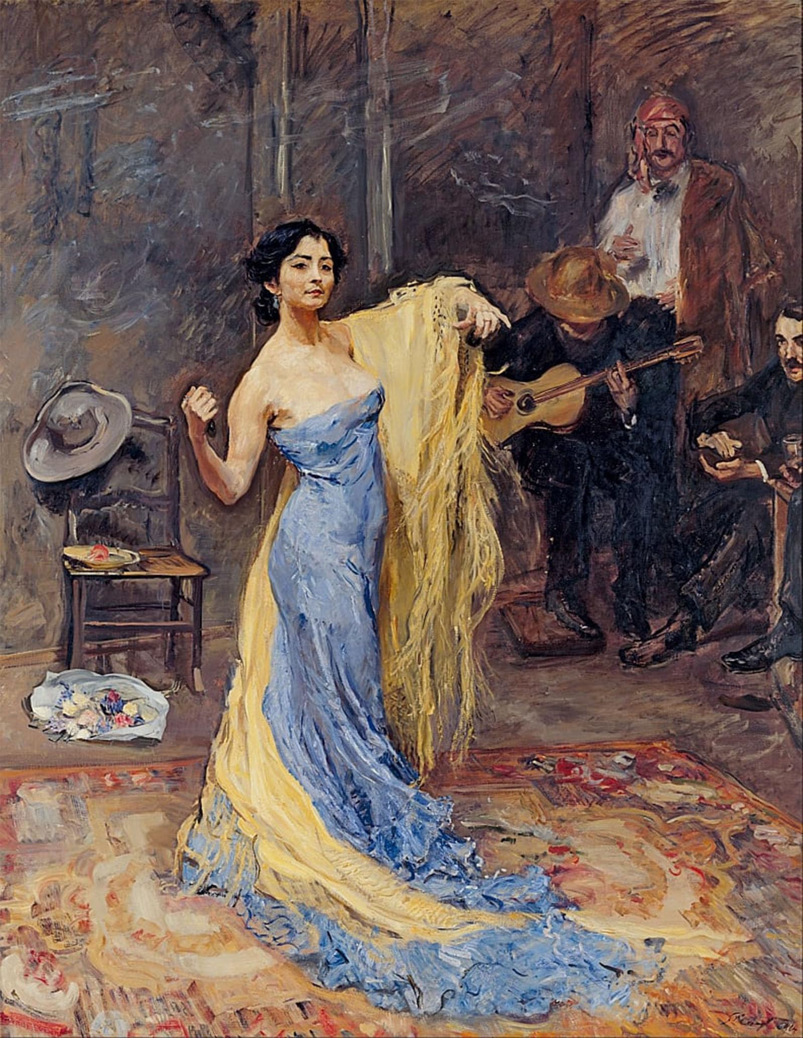 POSTERIIk Famous Modern Artwork Art Mural Portrait of the Ballerina Anna Pavlova by Max Slevogt Oil Paintings Pictures for Home Decor 60x90cm