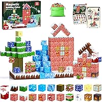 ECHOBUY Costruzioni Magnetiche Natale, 150 Pezzi Blocchi Magnetic per Bambini Giochi