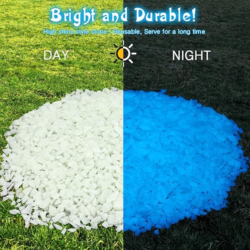 Miniatura 2 de Grava que brilla en la oscuridad, decoraciones de rocas fluorescentes que brillan en la oscuridad, rocas decorativas para acuario, piedras de grava