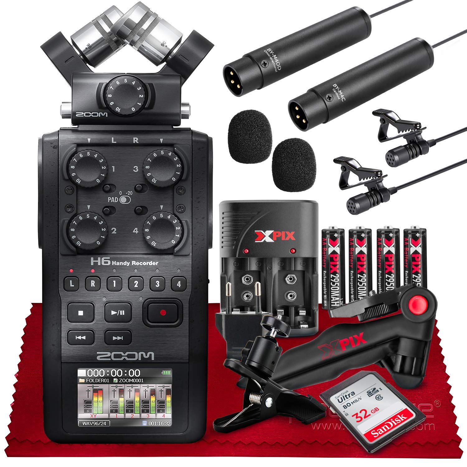 Amazon | Zoom H6 オールブラック 6入力/6トラックポータブルハンディ  