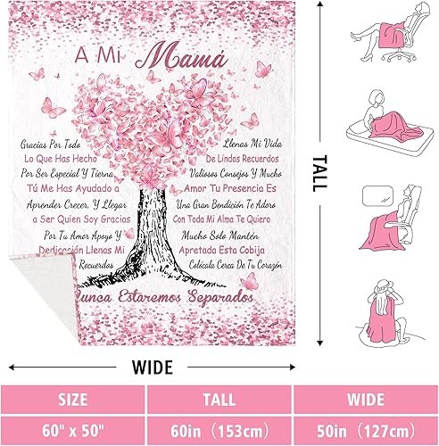 Miniatura 7 de ACBEAT Regalos para Mi Mamá, Regalos para Mamá Día De La Madre, Manta de Regalo en Español para Mamá de 152cm x 127cm, Regalos del Día de la Madre