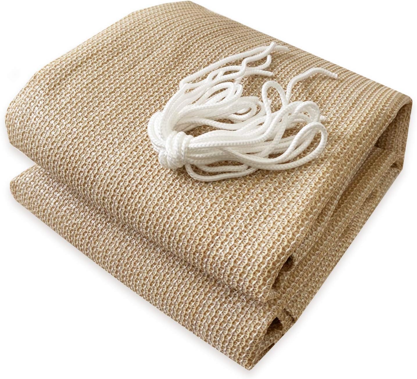 60% Sun Block Garden Netting Mesh for Plants Protecting - Beige (1, 6' x 5')