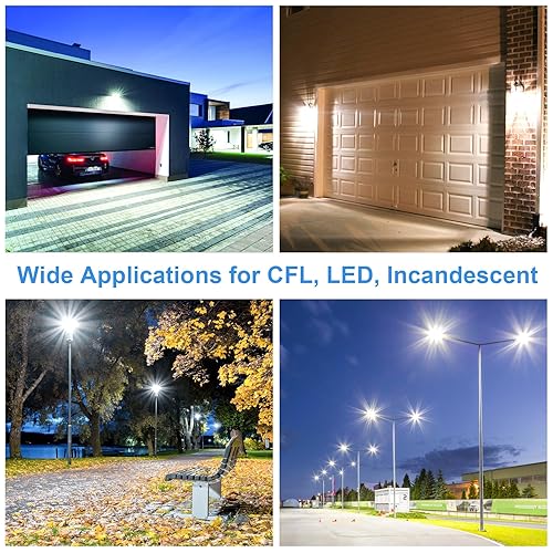 Miniatura 7 de Paquete de 2 sensores de fotocélula para luz exterior, sensor de atardecer a amanecer, sensor de fotocélula, interruptor fotoeléctrico, certificado