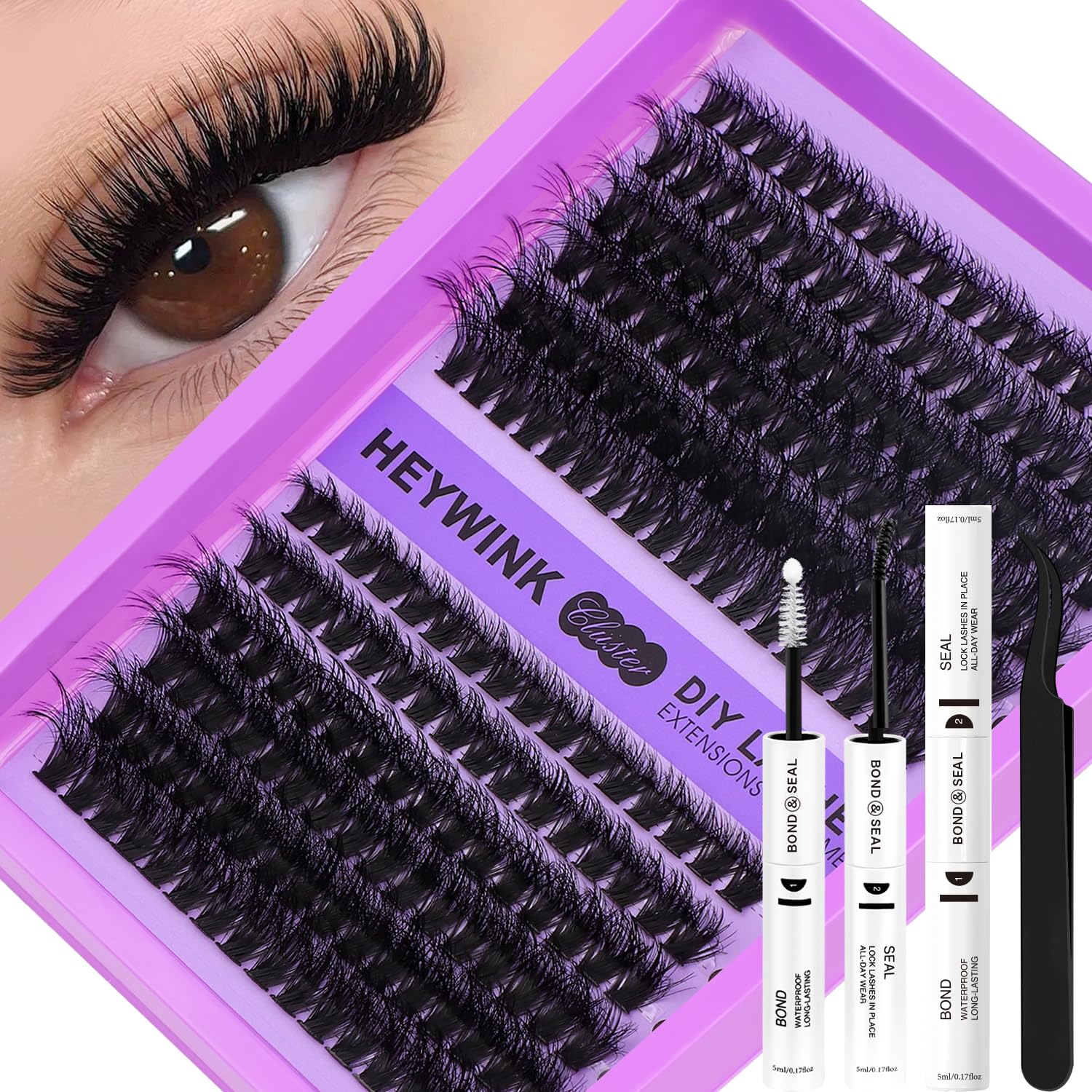 Amazon.com: HEYWINK Lash Clusters Kit Thick Lash Clusters Kit 10
