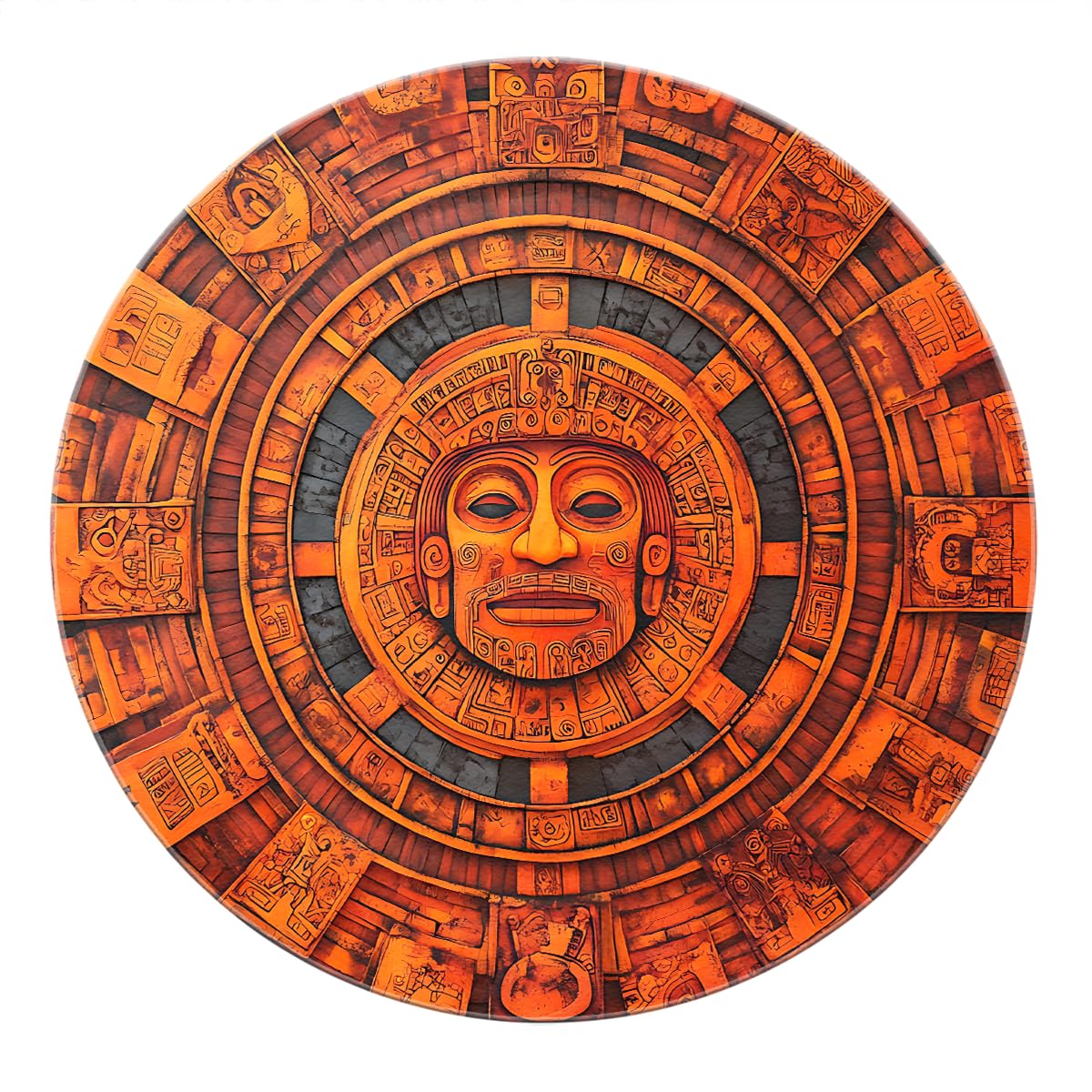 Tapis circulaire Maya 120 cm résistant aux taches pour masquer les sols froids