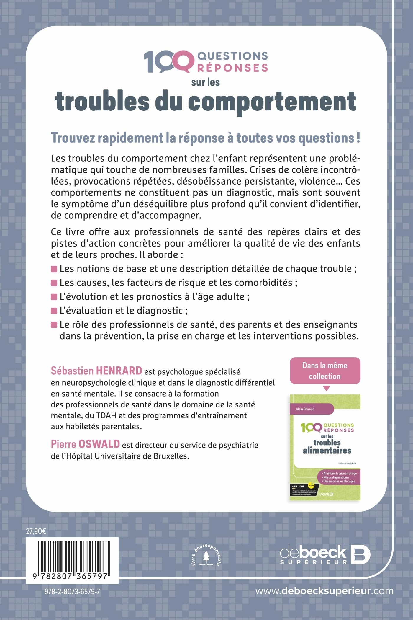 100 Questions/réponses sur les troubles du comportement
