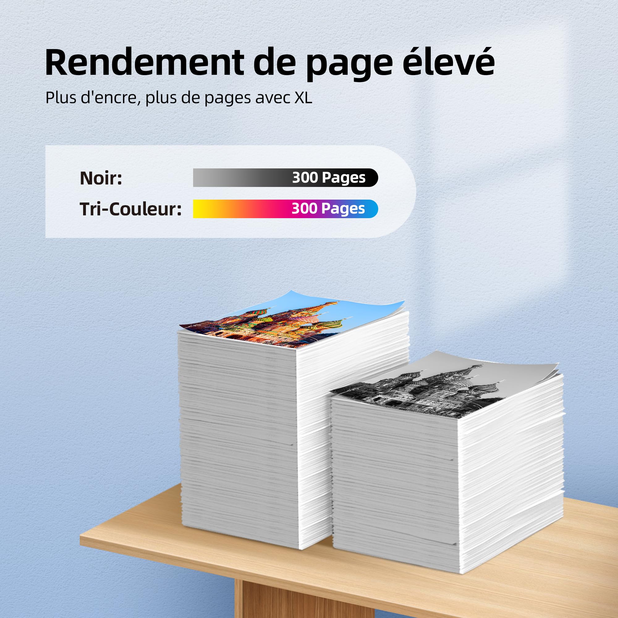 Cartouches d'encre 304XL Remplacement pour HP 304 Noir et Couleur Compatible Deskjet 3760 2620 2630 Envy 5010 5020