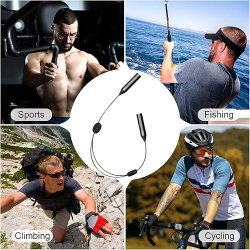 Miniatura 7 de Correa para gafas, soporte ajustable de dos agujeros mejorados, correa de cuerda para gafas sin cola, soporte para gafas de sol, paquete de 4