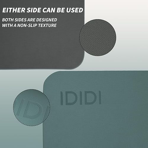 Miniatura 4 de Yoga Mat with Strap,Non-Skid Workout Mat,8mm Thick Yoga Mat,POE Yoga Mats for Women Men Kids,Exercise Mat with Easy-Cinch,72"x24"x0.32 (183x61x0.8cm)