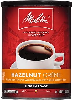 Melitta Hazelnut Crème Flavored Coffee, Medium Roast, Extra Fine Grind, 11 Ounce