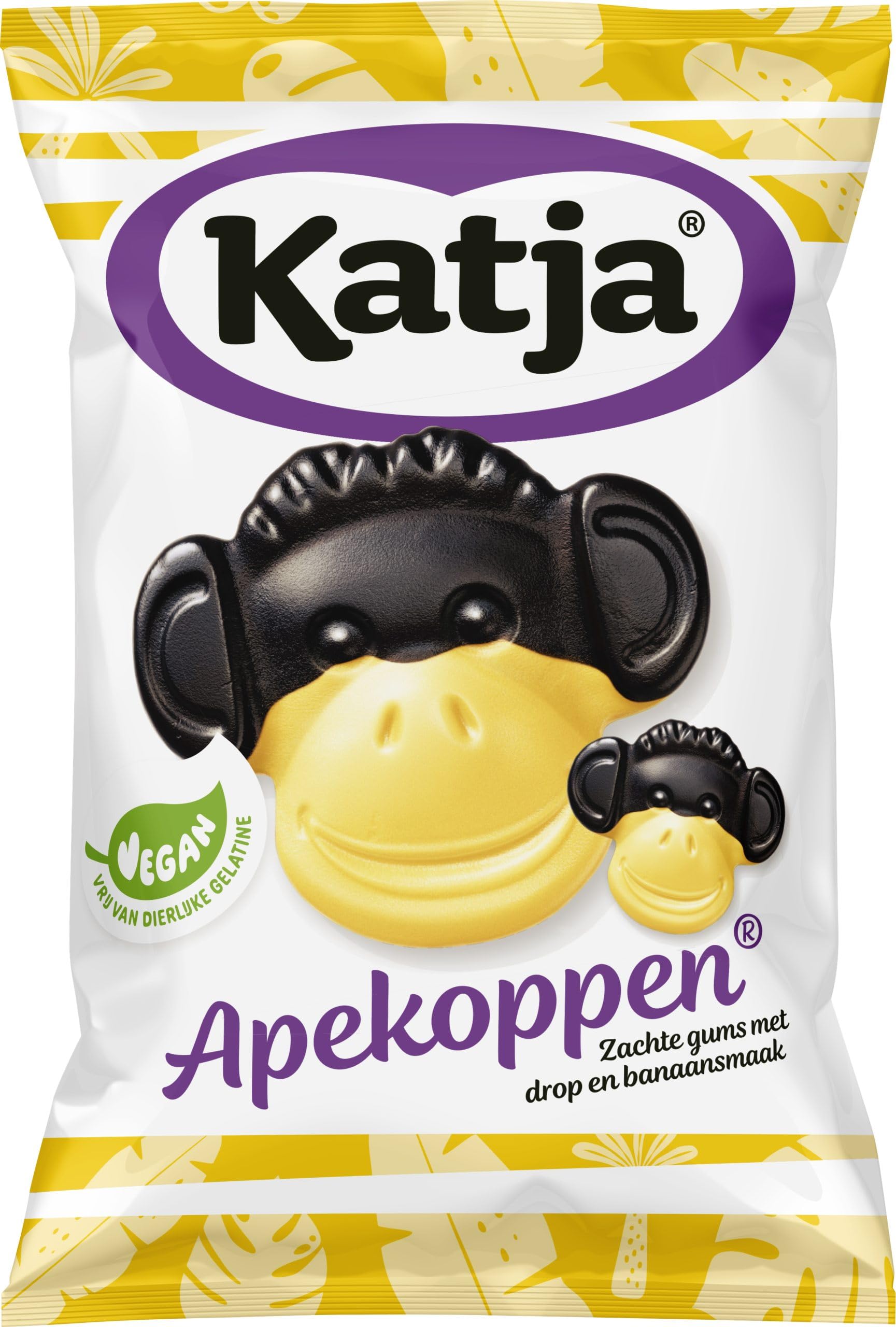 Katja Apekoppen I Soft Banana flavored Licorice Gummy Candy I 255g 8.99 ounce