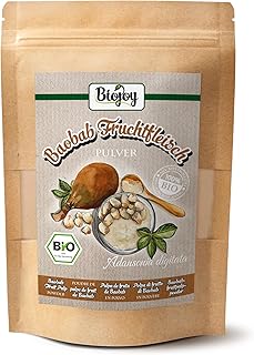 Biojoy Poudre de Baobab BIO (250 g), crue et moulue, sans additifs (Adansonia digitata)
