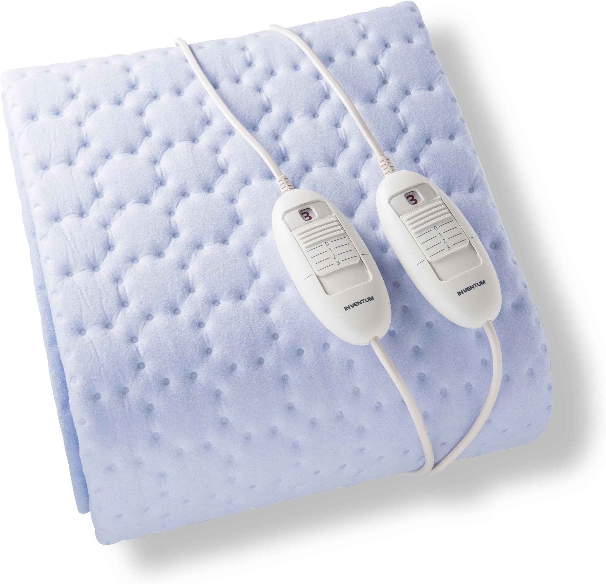INVENTUM150 x 150 cm Double Extra-Large Deluxe Anti-Allergy Electric Under Blanket, Blue