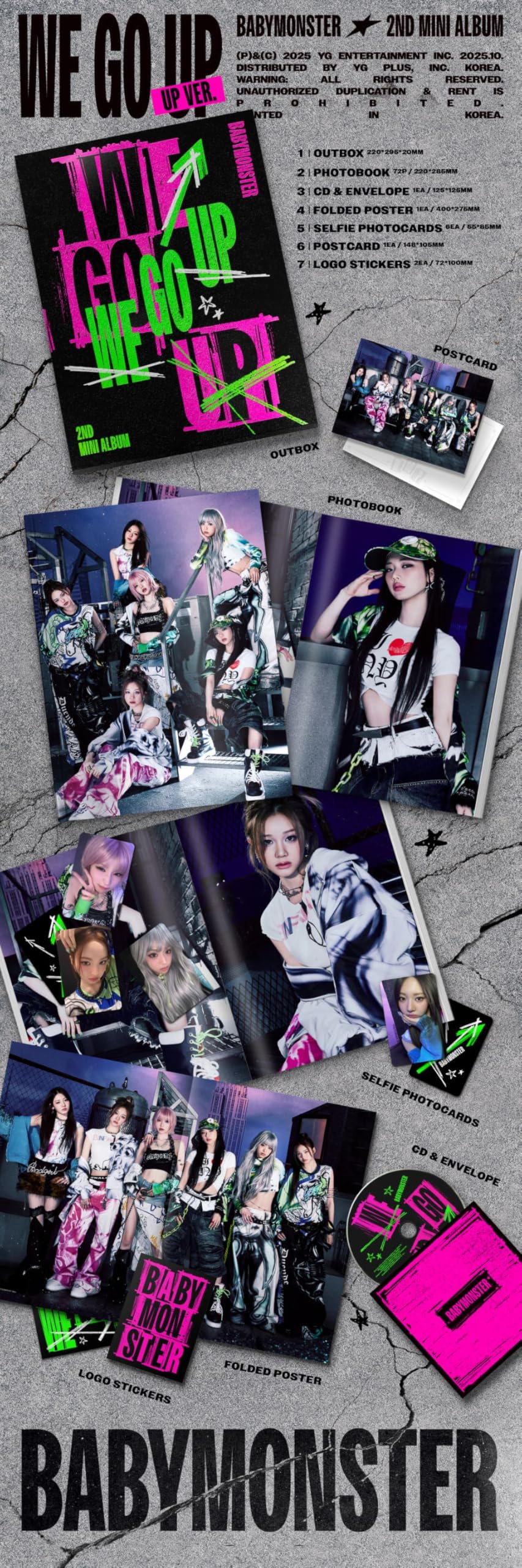 新品未開封　BABYMONSTER WEGOUP アルバム 30枚 セット Amazon.com: BABYMONSTER - 2nd MINI ALBUM [WE GO UP] Photobook (UP