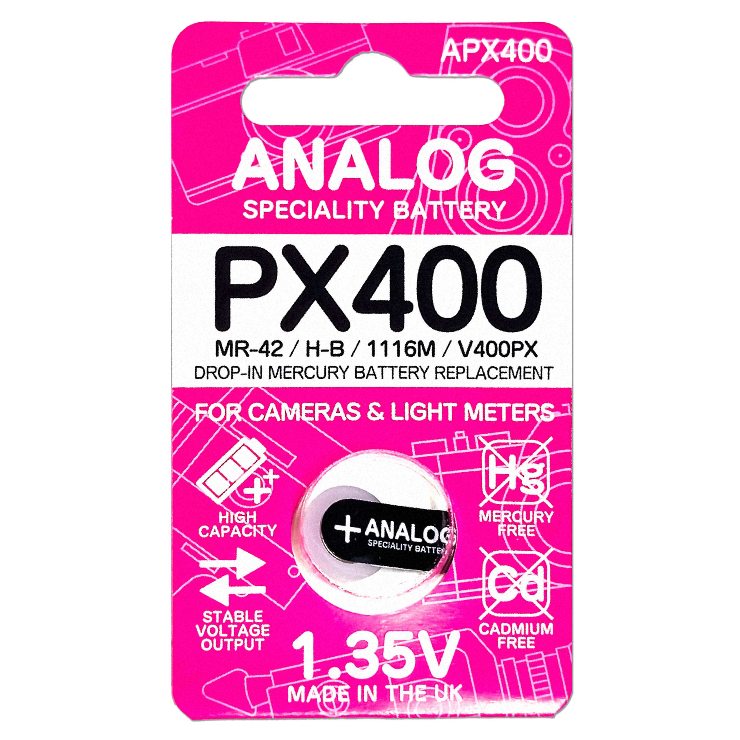 ANALOG PX400 MR-42 H-B 343 V400PX APX400 1.35V Mercury Battery