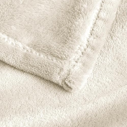 Miniatura 482 de BEDELITE Fleece Blanket White Throw Blanket for Couch & Bed, Luxury Plush Cozy Fuzzy Blanket 50" x 60", Super Soft Warm Lightweight Throw Blanket