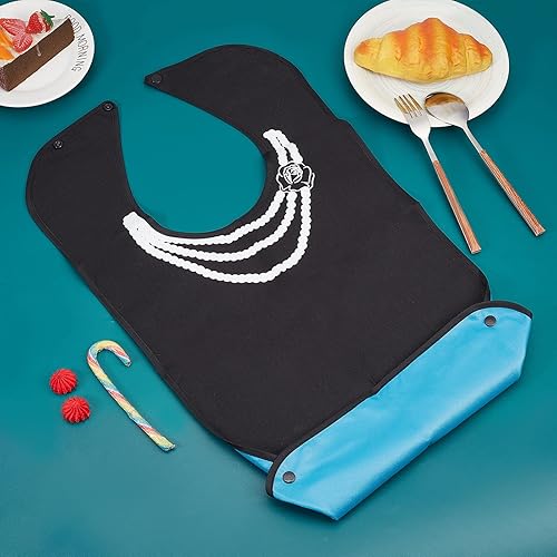 Miniatura 6 de CREATCABIN Babero clásico para adultos a cuadros para ancianos, impermeable, lavable