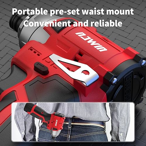 Miniatura 7 de NAWIN Kit de destornillador de impacto inalámbrico 16.8 V Par máximo 140 Nm controlador de impacto eléctrico de alta rotación Motor sin escobillas