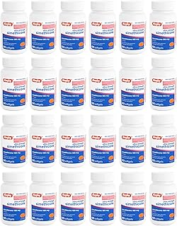 Rugby Ultra Strength Simethicone Gas Relief 180 mg - Maximum Relief for Adults - May Help with Symptoms of Flatulence & Bloating - 60 Softgels (24 Pack)