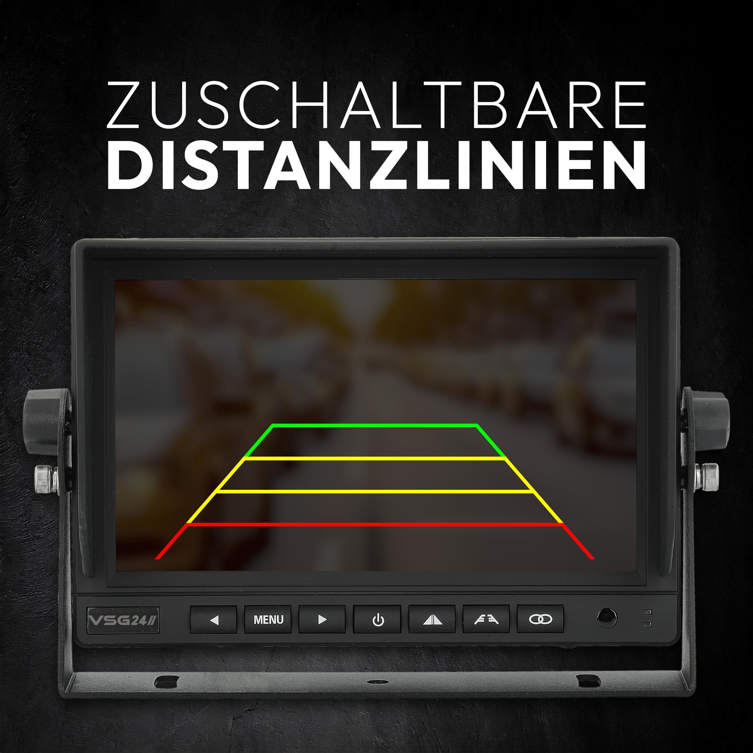 VSG24 7“ Evolution HD Funk Rückfahrsystem für Wohnmobil & LKW, KFZ Set kabellos inkl. Rückfahrkamera + Monitor, einfach zum DIY Nachrüsten 12V-24V, Kamera digital, Auto Rückspiegel Einparkhilfe