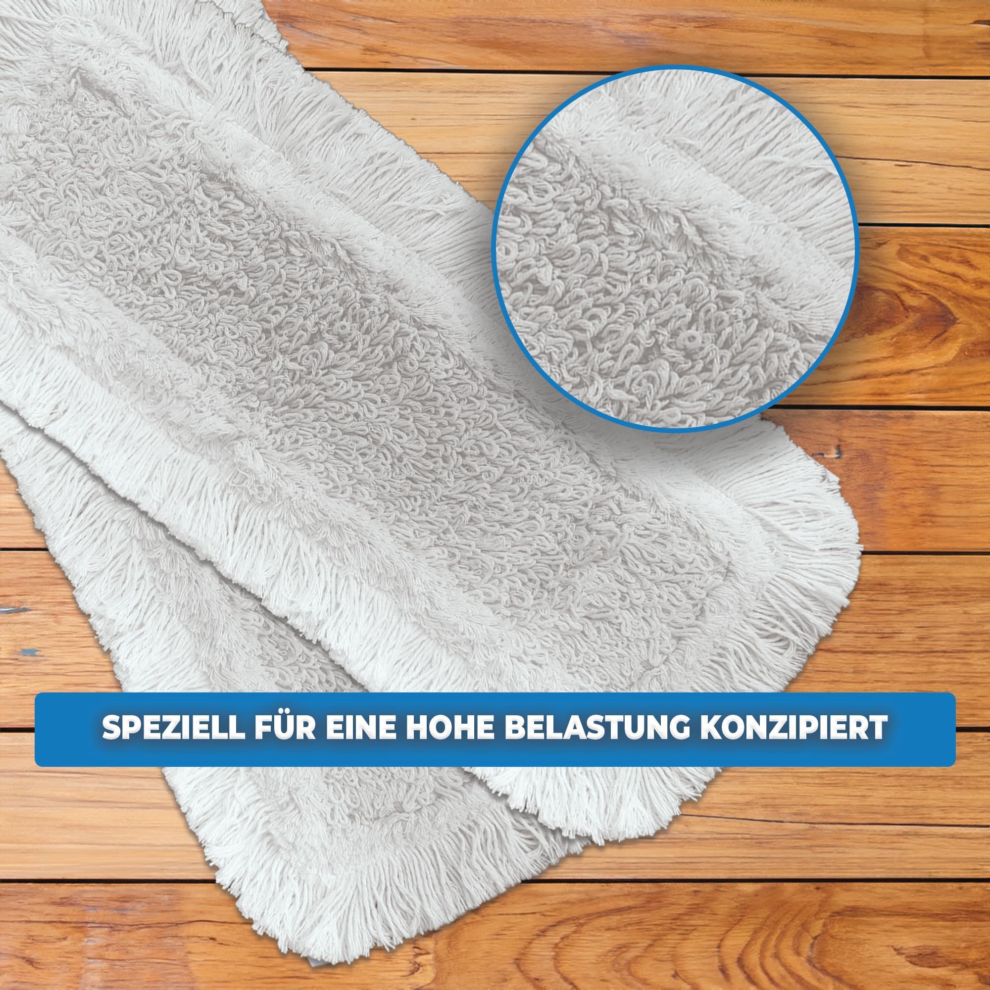 Mopa de algodón para soporte plegable de 40 cm, 10 unidades, para limpiar el polvo y la limpieza húmeda, fregona de algodón, limpiador de suelos versátil, suave para madera real y parquet