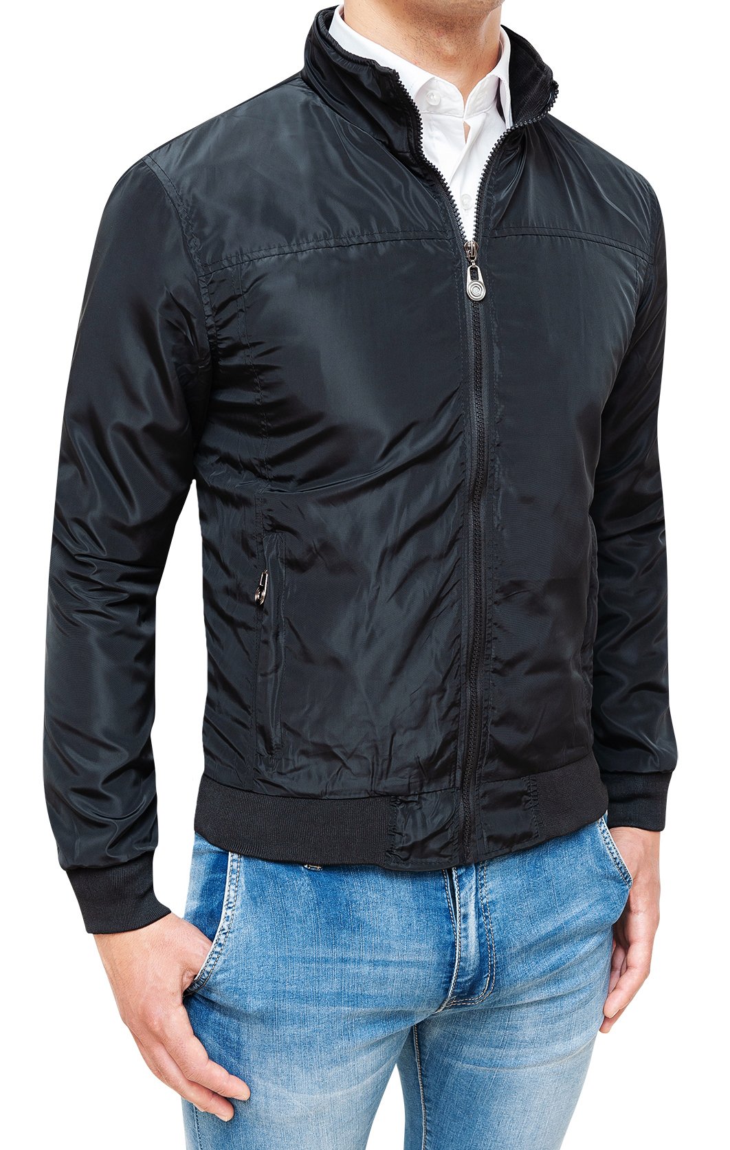 Evoga Giacca giubbotto uomo casual giubbino trench impermeabile primavera estate bomber