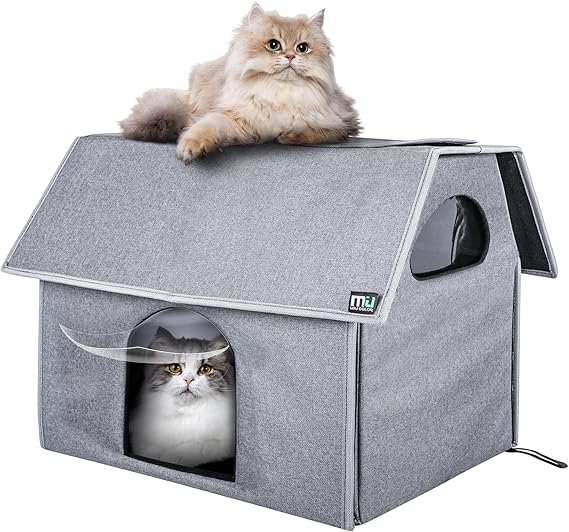 MIU COLOR Outdoor Cat House, Extra Large Weatherproof Cat