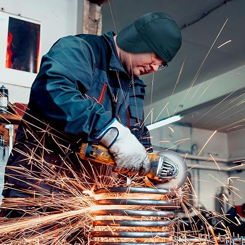 Miniatura 2 de 6 gorras de soldadura, resistentes al fuego, de lona de algodón, para hombres, suaves, ligeras, para soldar, casco de soldadura para hombres y