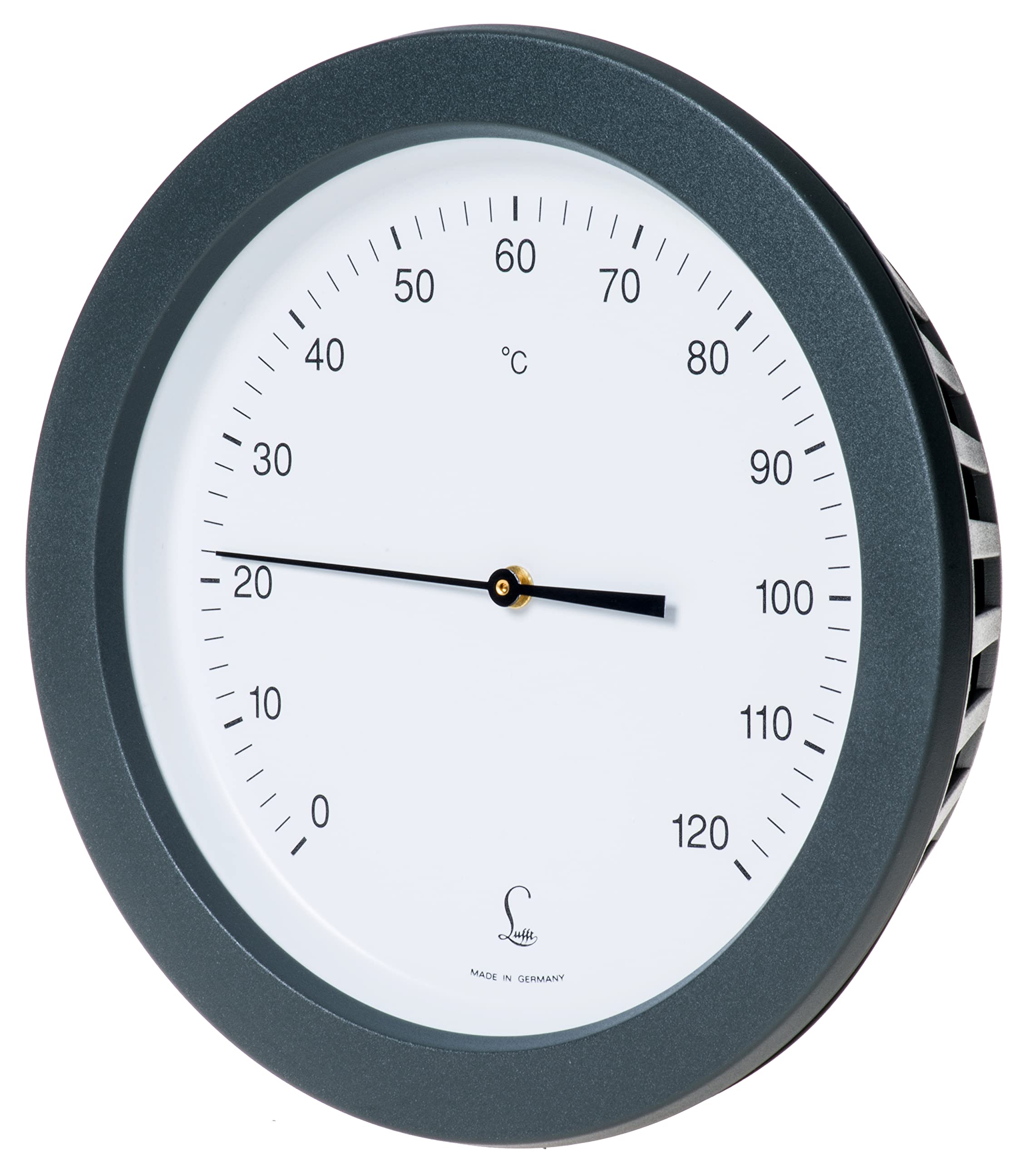 Fischer 3270.00 – LUFFT termometr do sauny – 130 mm termometr bimetalowy z obudową z tworzywa sztucznego – Made in Germany