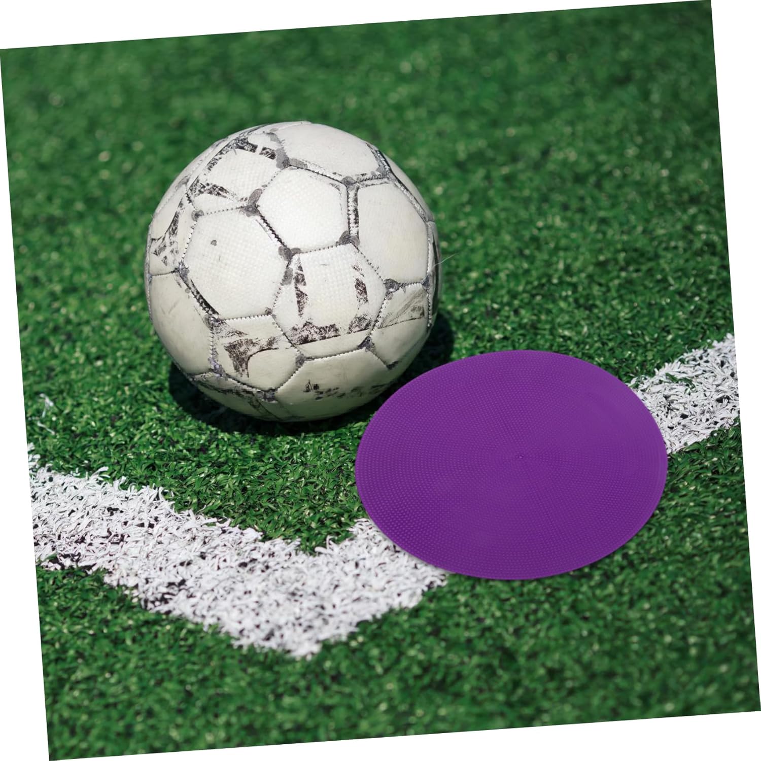 GALPADA 8pcs Bright Football Training Discs Soccer Training Equipment for Boys and Girls Improve Skills Performance Easy to Clean Markers for Agility and Coordination