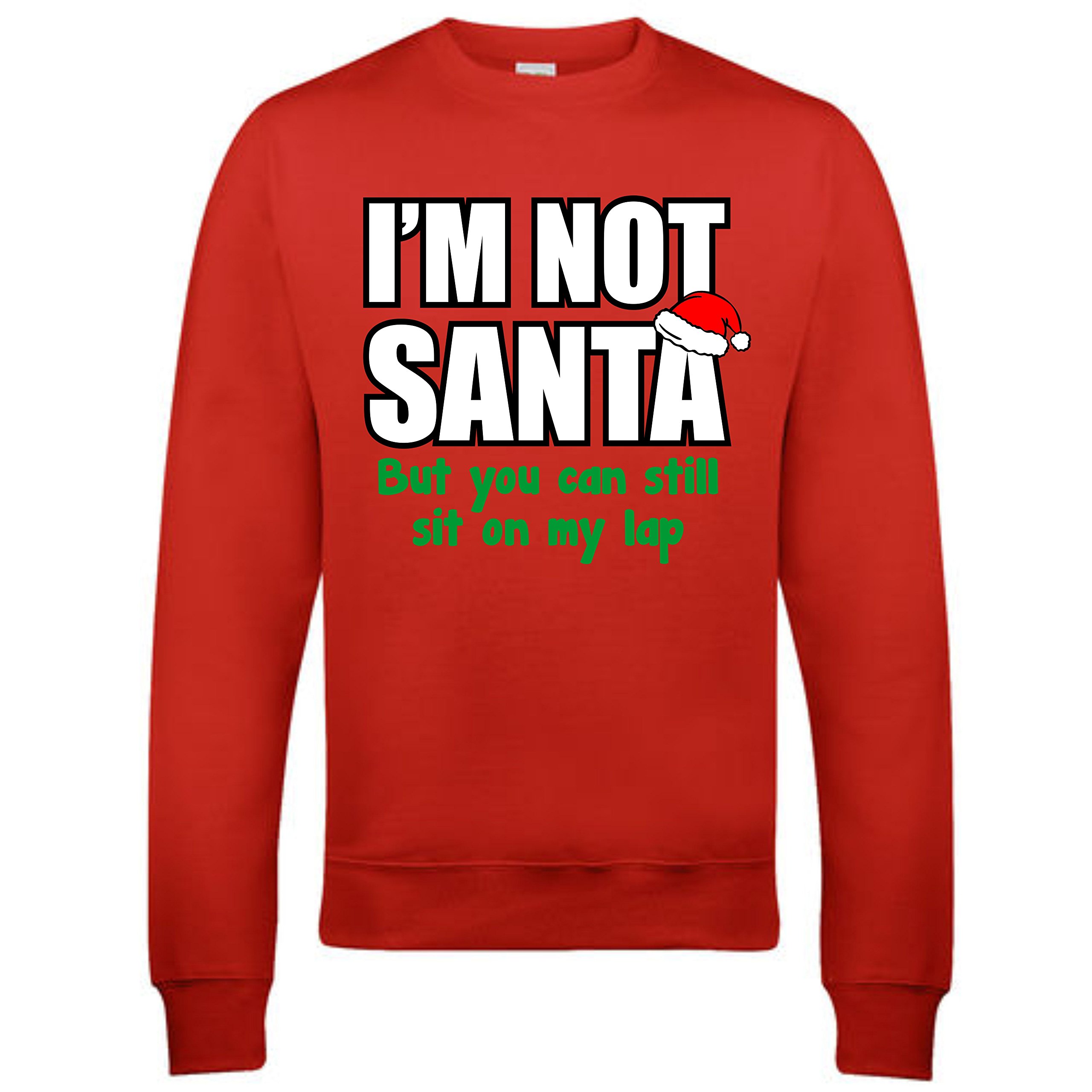 Reality Glitch Men's Red I'm Not Santa Sweatshirt.