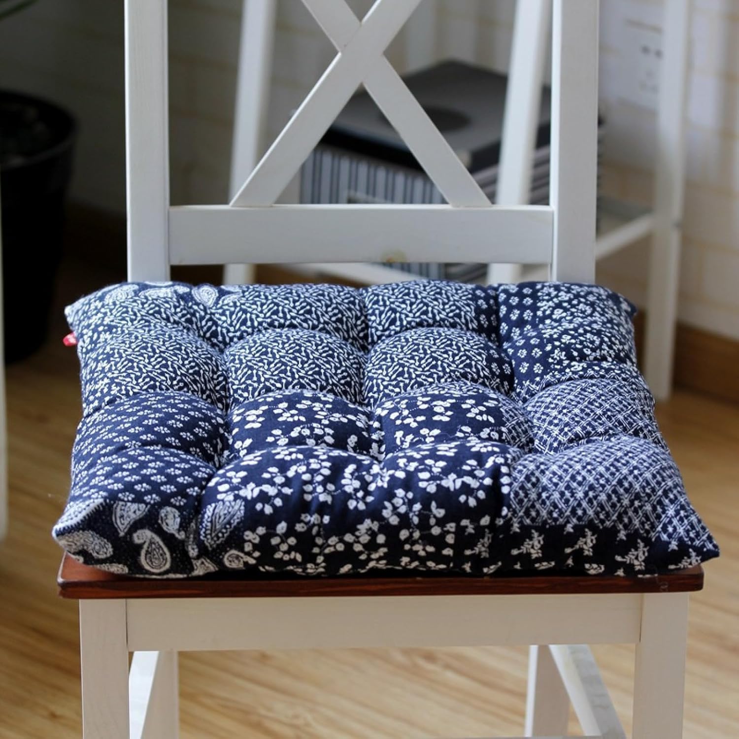 Amazon.de FAANAS Blaue Stuhlauflage für Küche Esszimmer Stuhlauflagen