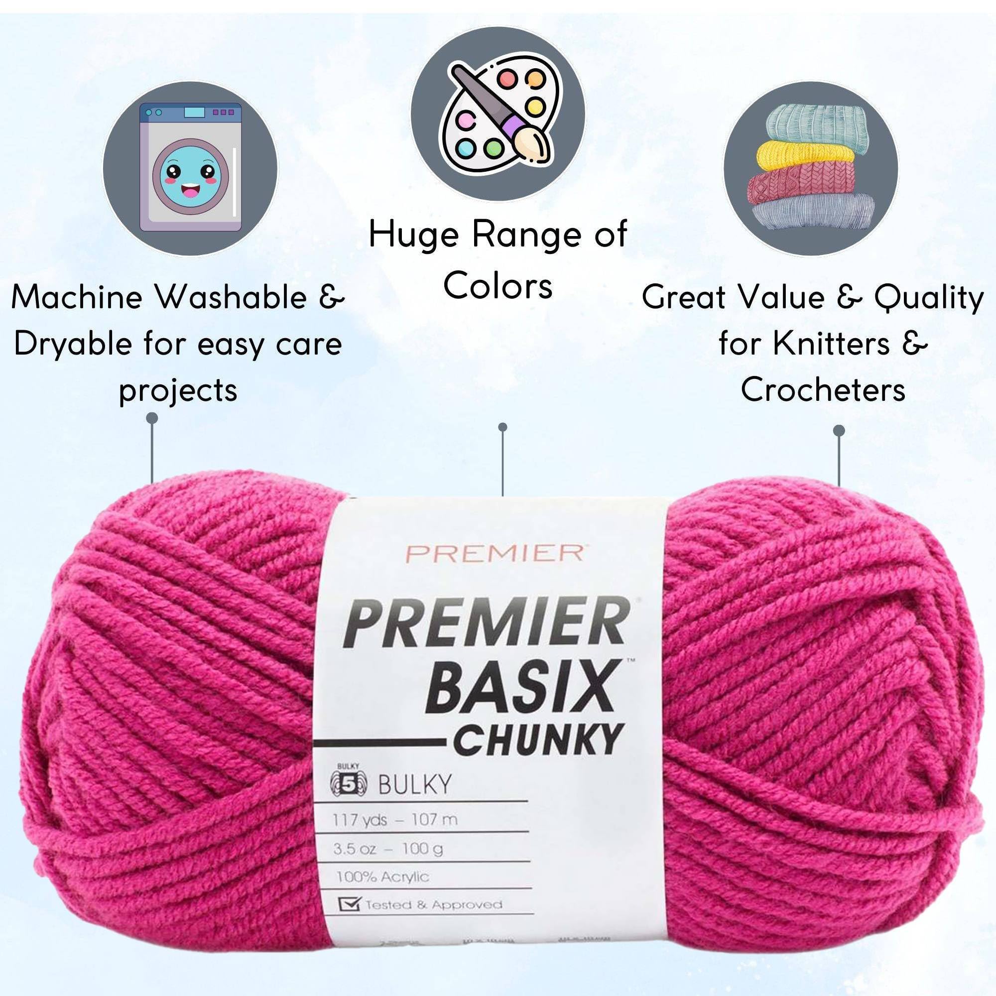 Premier Yarns > Eggplant - Premier Premier Basix - Super Bulky: A Cherry On Top
