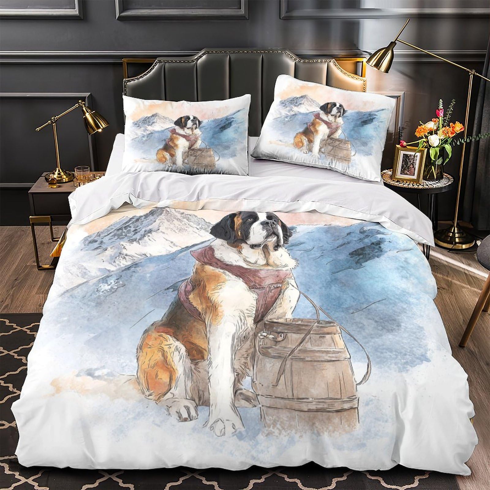 Housse de couette microfibre hypoallergénique avec fermeture éclair 3D