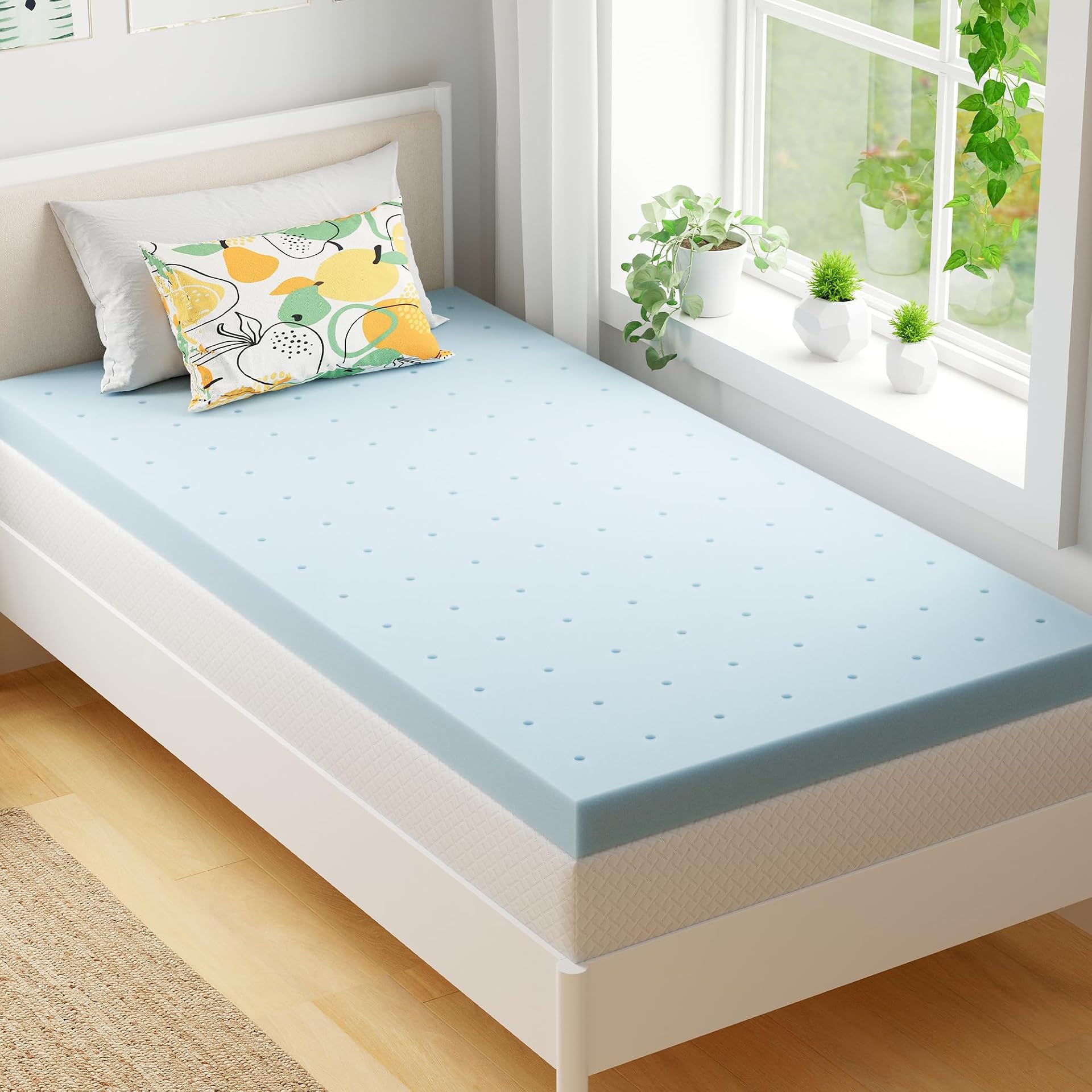 EGOHOME 2 Inch Gel Memory Foam Topper, Twin