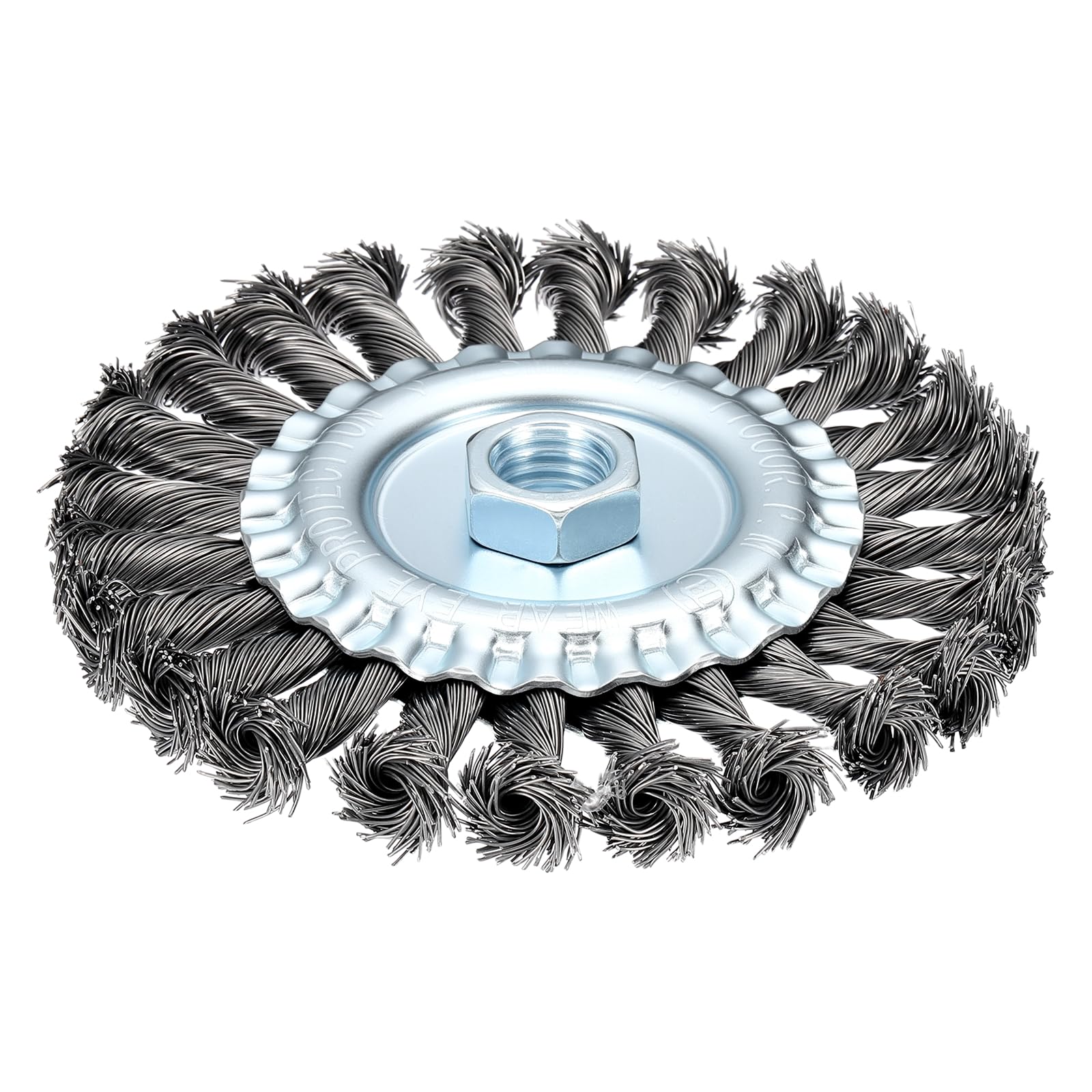 Wire Wheels for Angle Grinder, 1pcs 5in Twist Knotted Wire Brush for Grinder with 5/8"-11 Arbor, [for Heavy Rust Deburring Paint Removal] - 0.02in Carbon Steel Wire, Silver