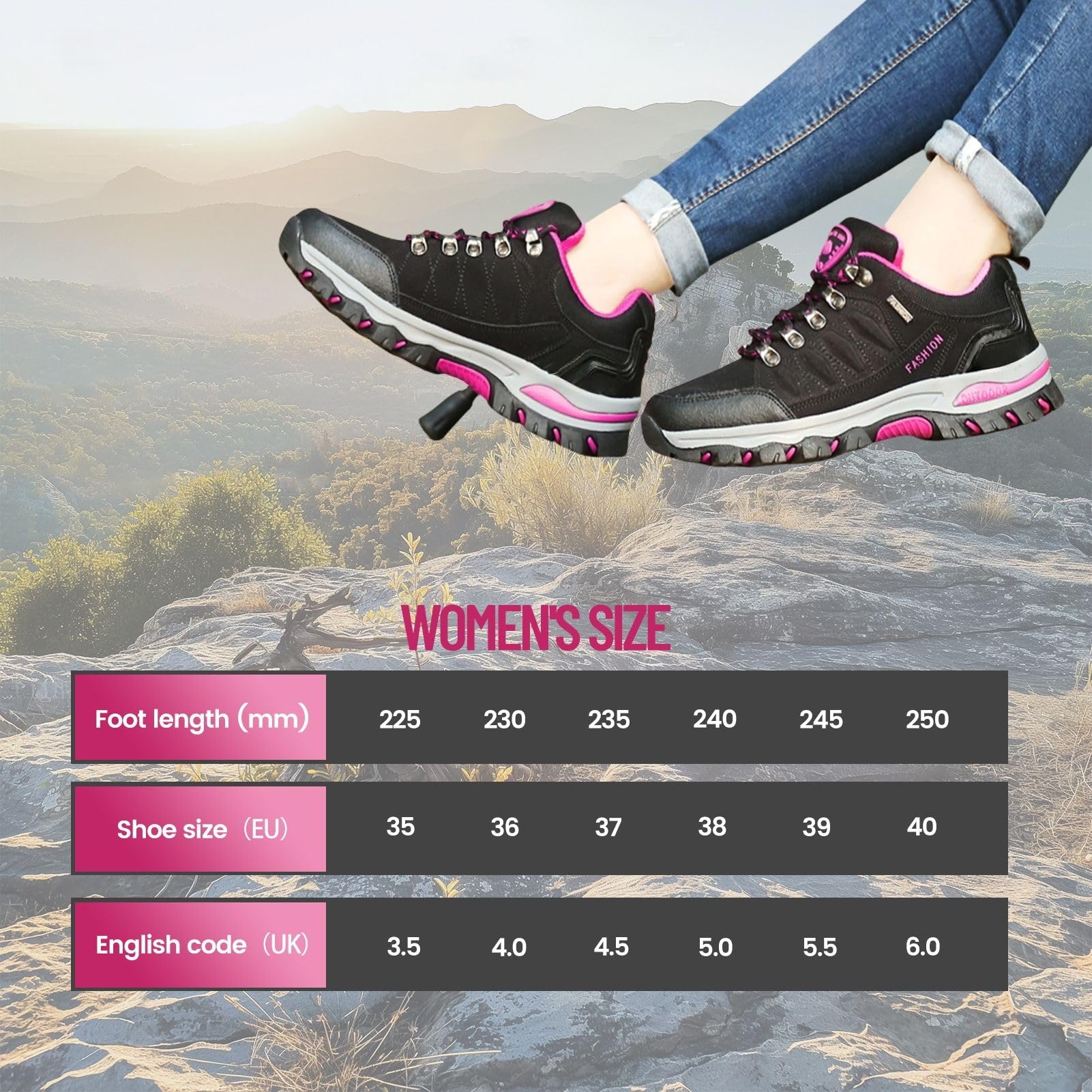 LZQpearl Chaussures Trekking & Randonnée pour Femmes, Chaussures De Marche en Plein Air pour Toutes Les Saisons, Chaussures De Sport Basses, Escalade, Voyage, Pêche, Camping