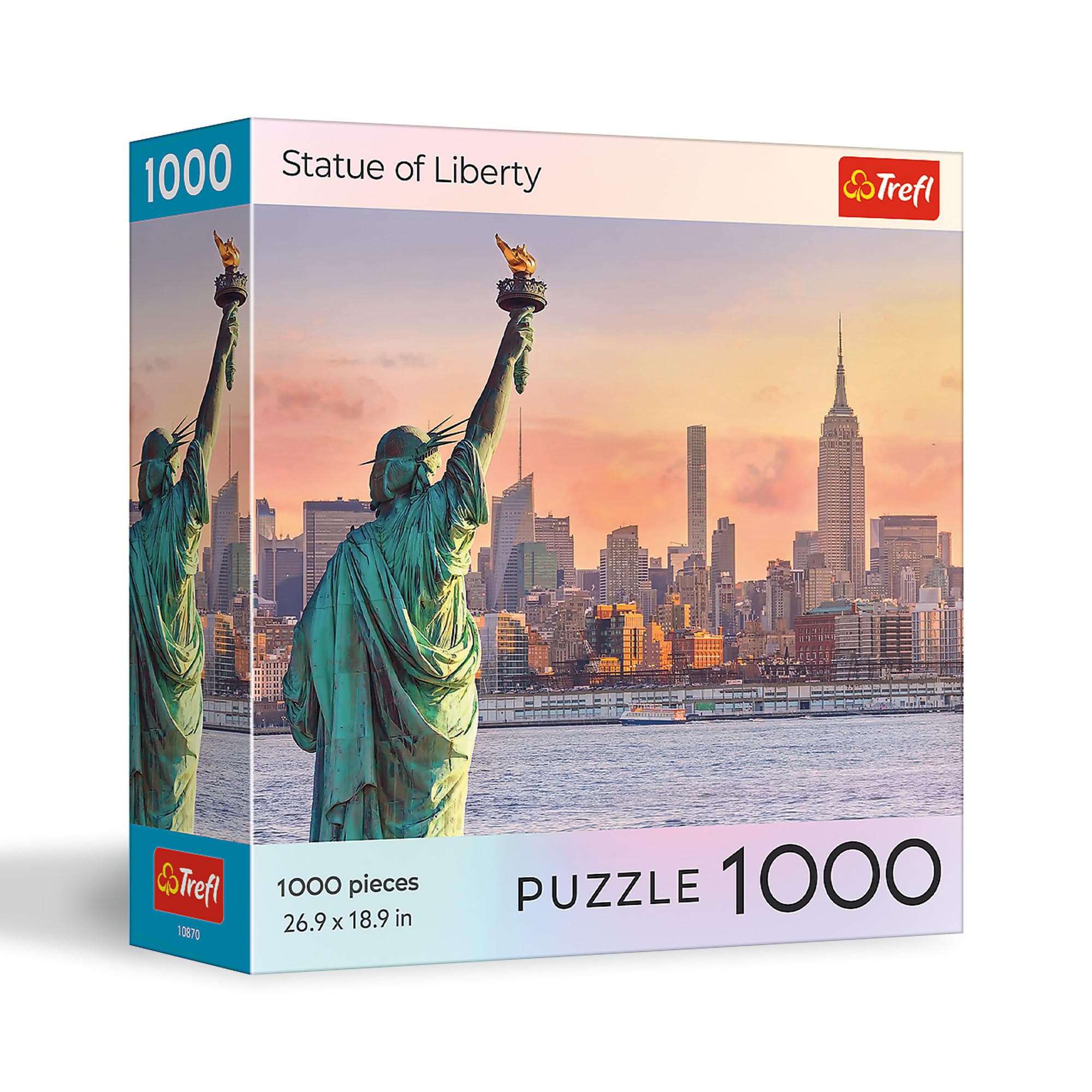 Trefl National Parks Statue of Liberty - 1000 Piece Jigsaw Puzzle 27"x19" DIY Puzzle, Creative Fun, Classic Jigsaw for Adults and Children from 12 Years Old