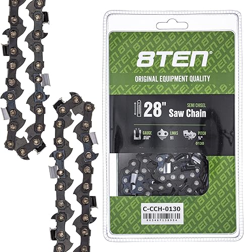 Vista 81 de 8TEN Cadena de motosierra para Husqvarna 254 455 340 351 353 350 55 455 Rancher Poulan Jonsered Echo 16 pulgadas .050 .325 66DL