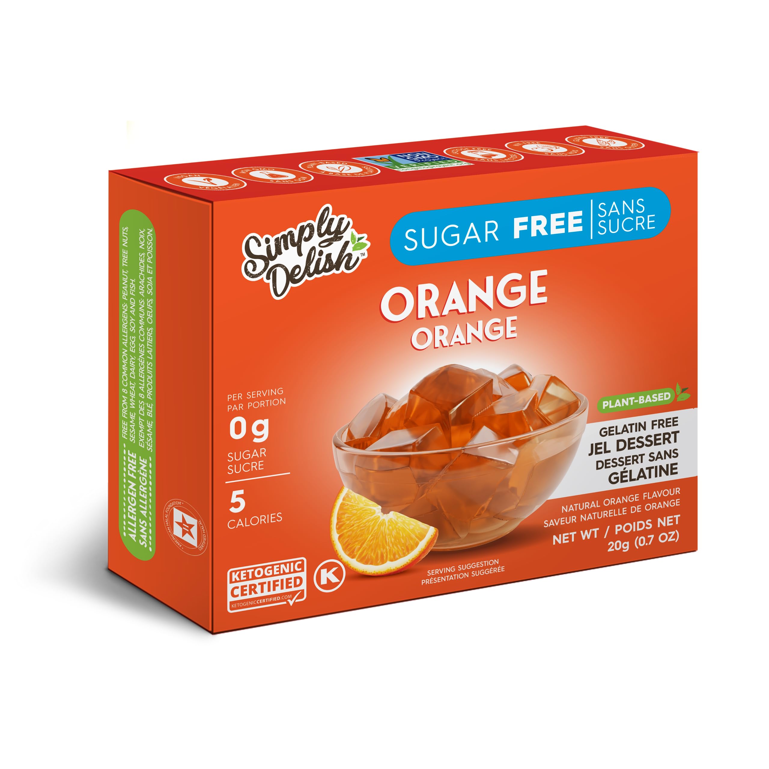 Simply Delish Jel Dessert - Sugar-Free Jelly Powder - Orange Jelly