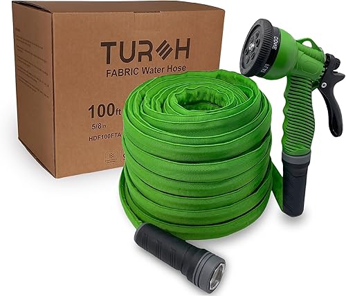 Miniatura 7 de Manguera de jardín resistente (50 pies) + boquilla de pulverización, flexible, ligera, duradera, antitorceduras, manguera de jardín plana, no