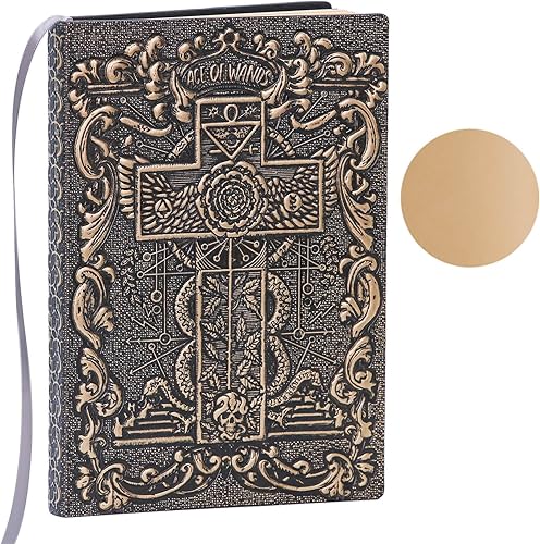 Miniatura 7 de Diario sin forro  Cruces 3D en relieve de tapa dura, cuaderno de bocetos A5 en blanco, 8.4 x 5.7 pulgadas (100 hojas, 200 páginas)