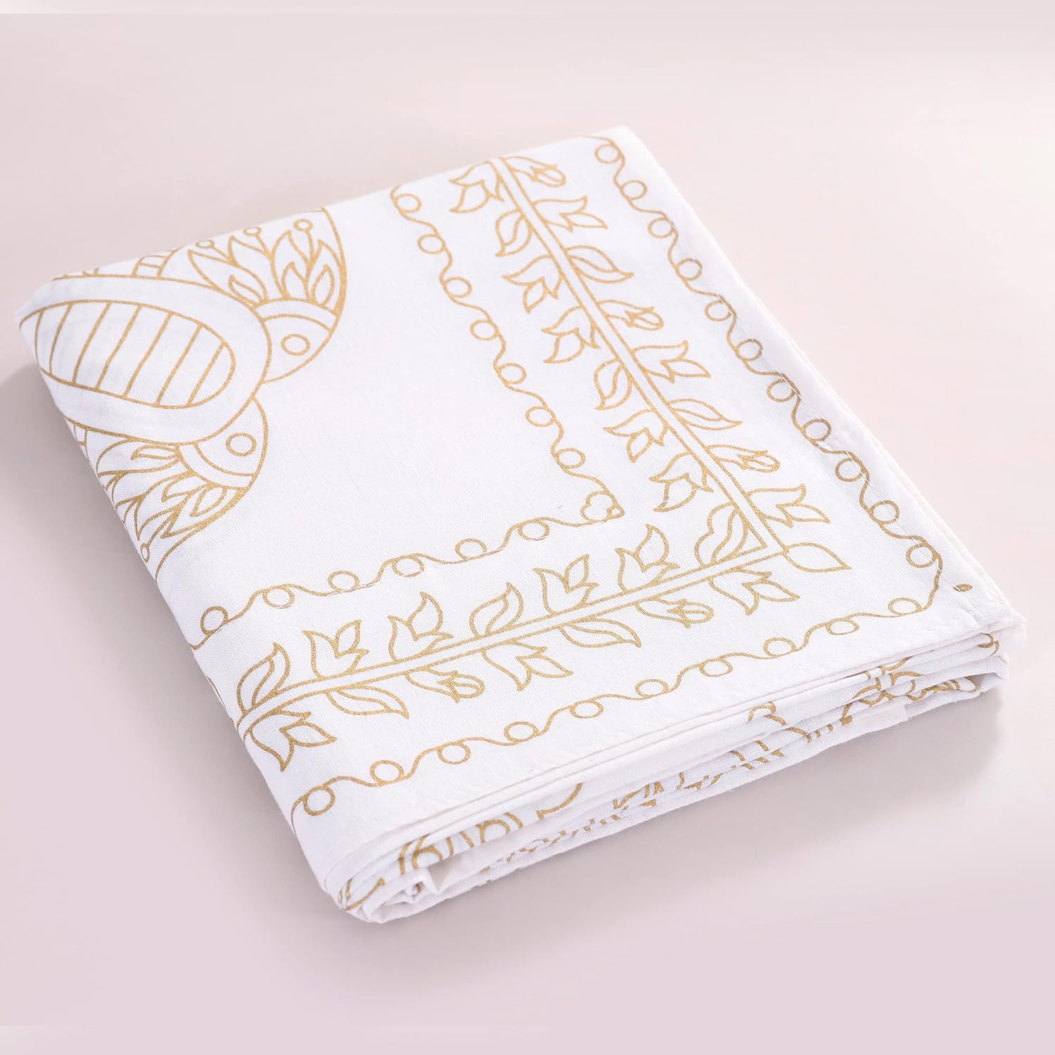 Popular Handicrafts Indian Hippie Mandala Bohemian Beautiful Sketch Window Drapery Curtain Bedroom Living Room Balcony Valance Panels White Gold