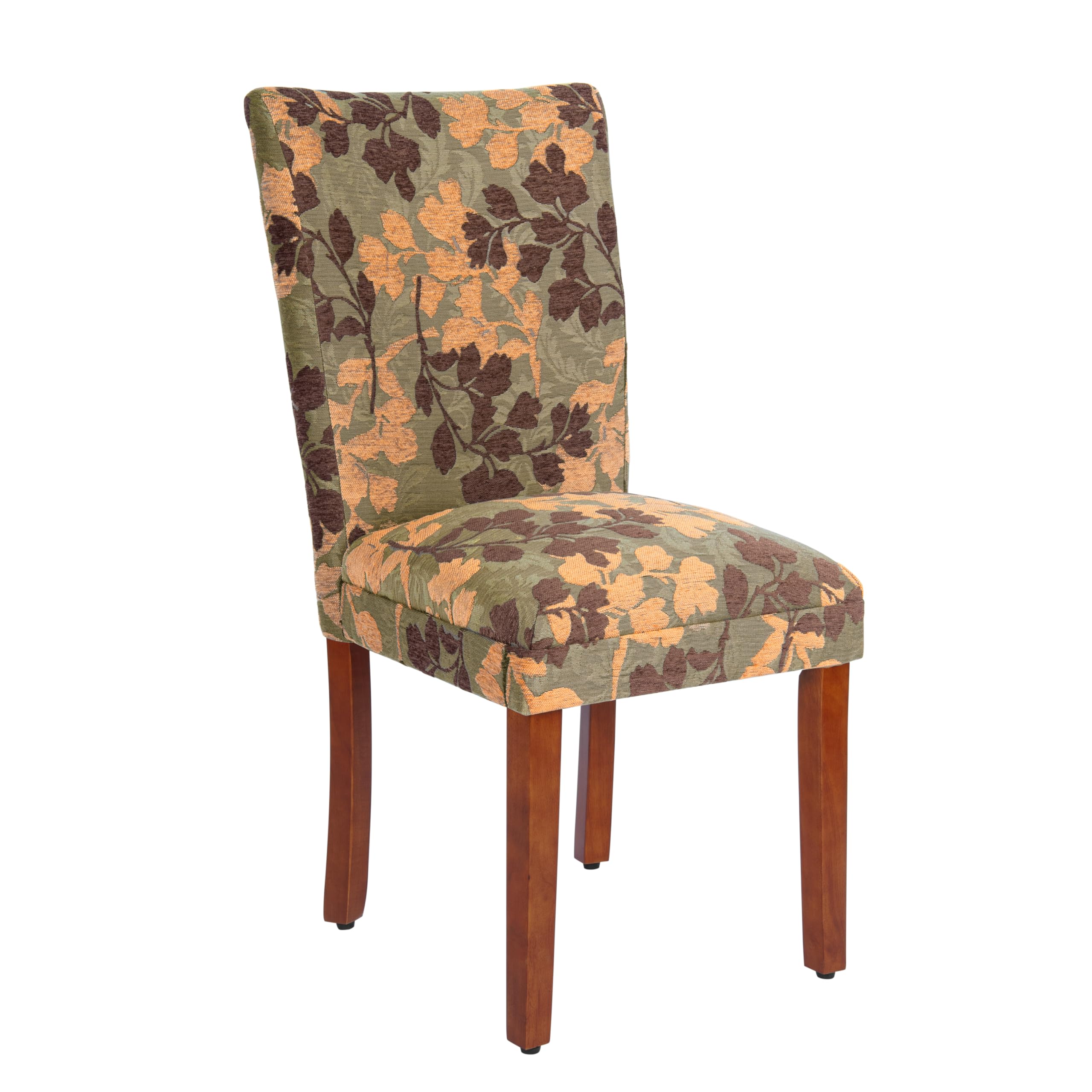 Home Decor | K1136-F975 | Classic Upholstered Parsons Dining Chair | Single Accent Dining Chair, Brown Woven