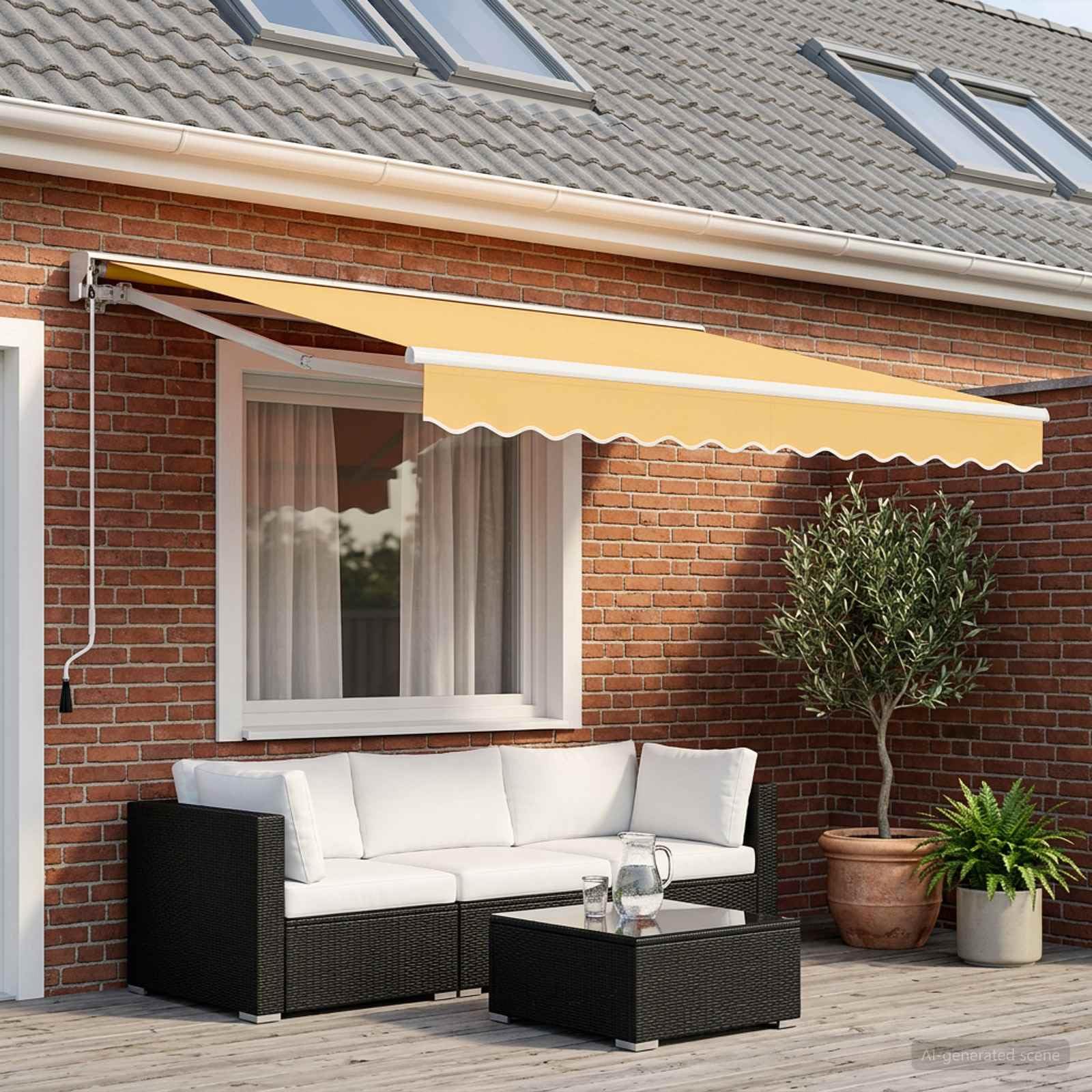 Toldo retráctil Arena 3,5 x 2 m Poliéster y Aluminio,26.08kg-3425731