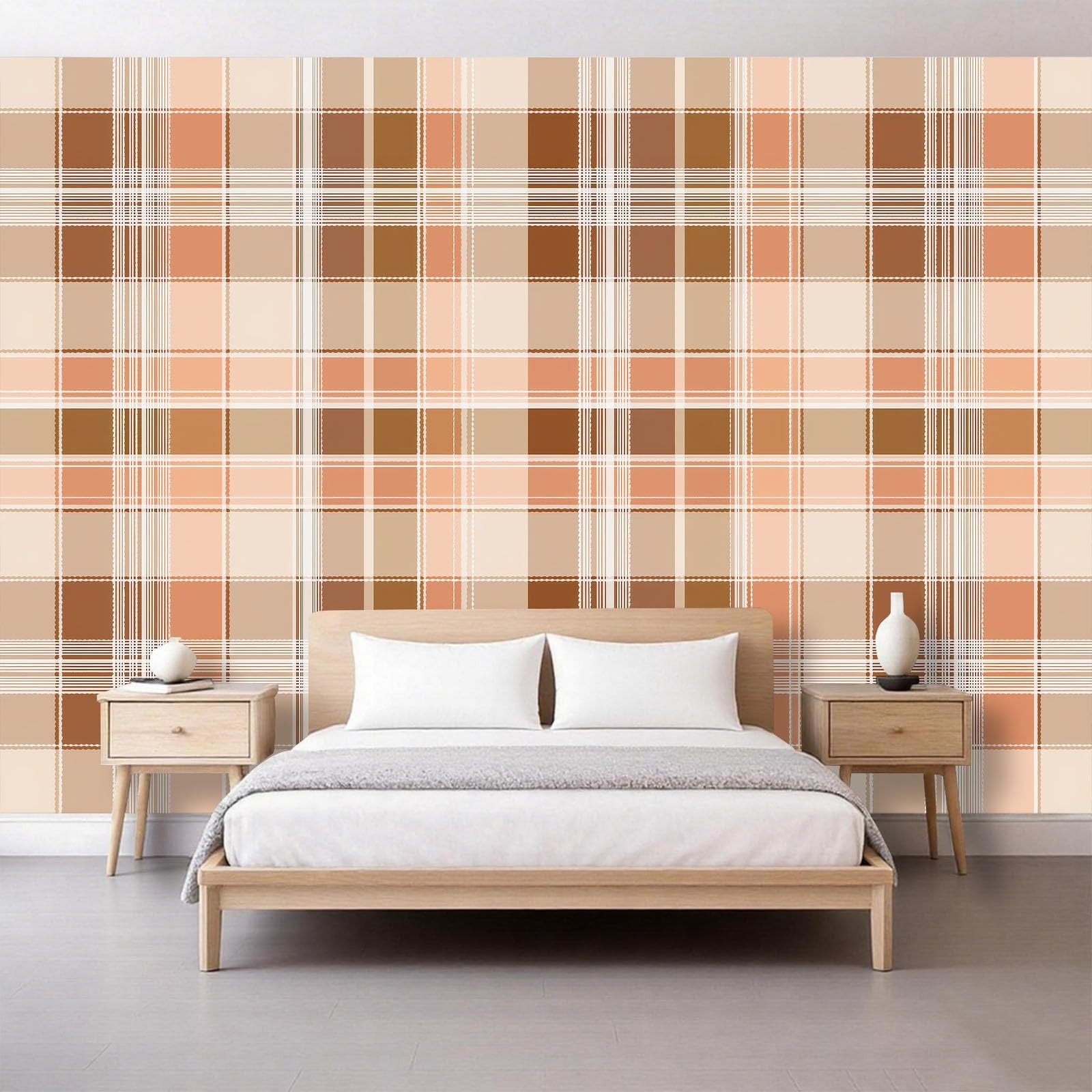 Carta da parati fotografica 3D in tessuto non tessuto, 500 x 280 cm, motivo scozzese scozzese, decorazione da parete per soggiorno, camera da letto, camera dei bambini, TV, divano, sfondo per la