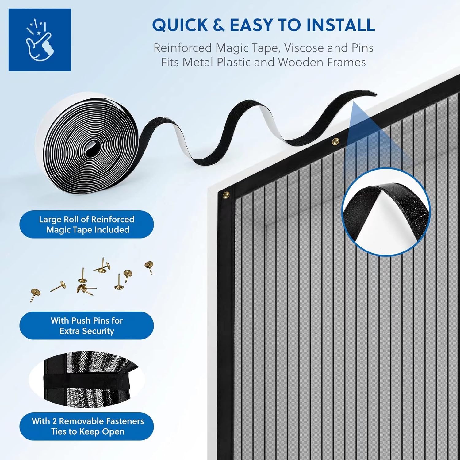 Bug screen curtain door avenuelader